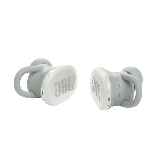 JBL Endurance Race TWS - White - Waterproof true wireless active sport earbuds - Detailshot 1